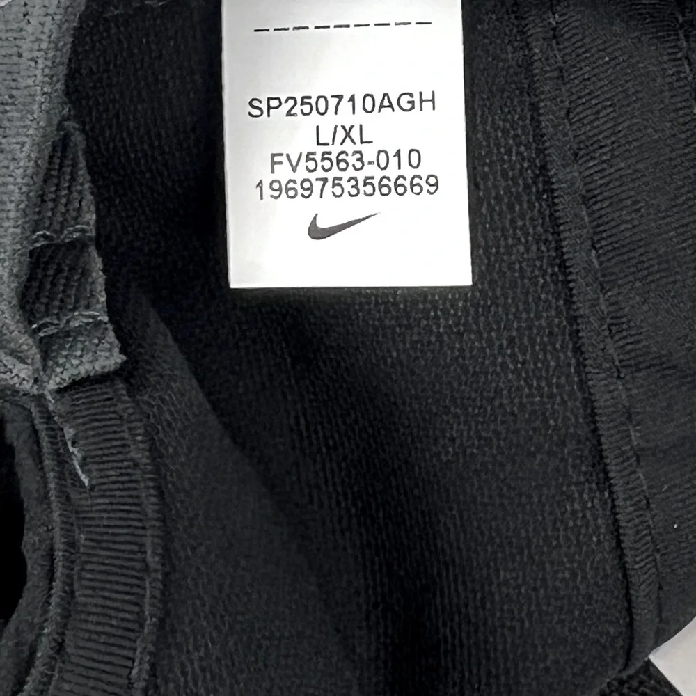 NIKE HAT/CAP UNISEX, JET BLACK, UNISEX, ADJ STRAP, WHITE LOGO EMBROIDERED UNISEX - Picture 12 of 15